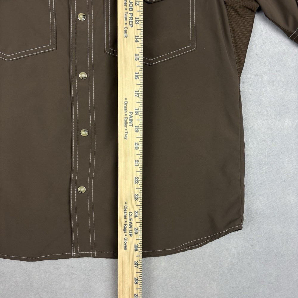Club Ride Pearl Snap Shirt Men’s Small Brown New West MTB Biking Cycling Vented - Picture 5 of 9